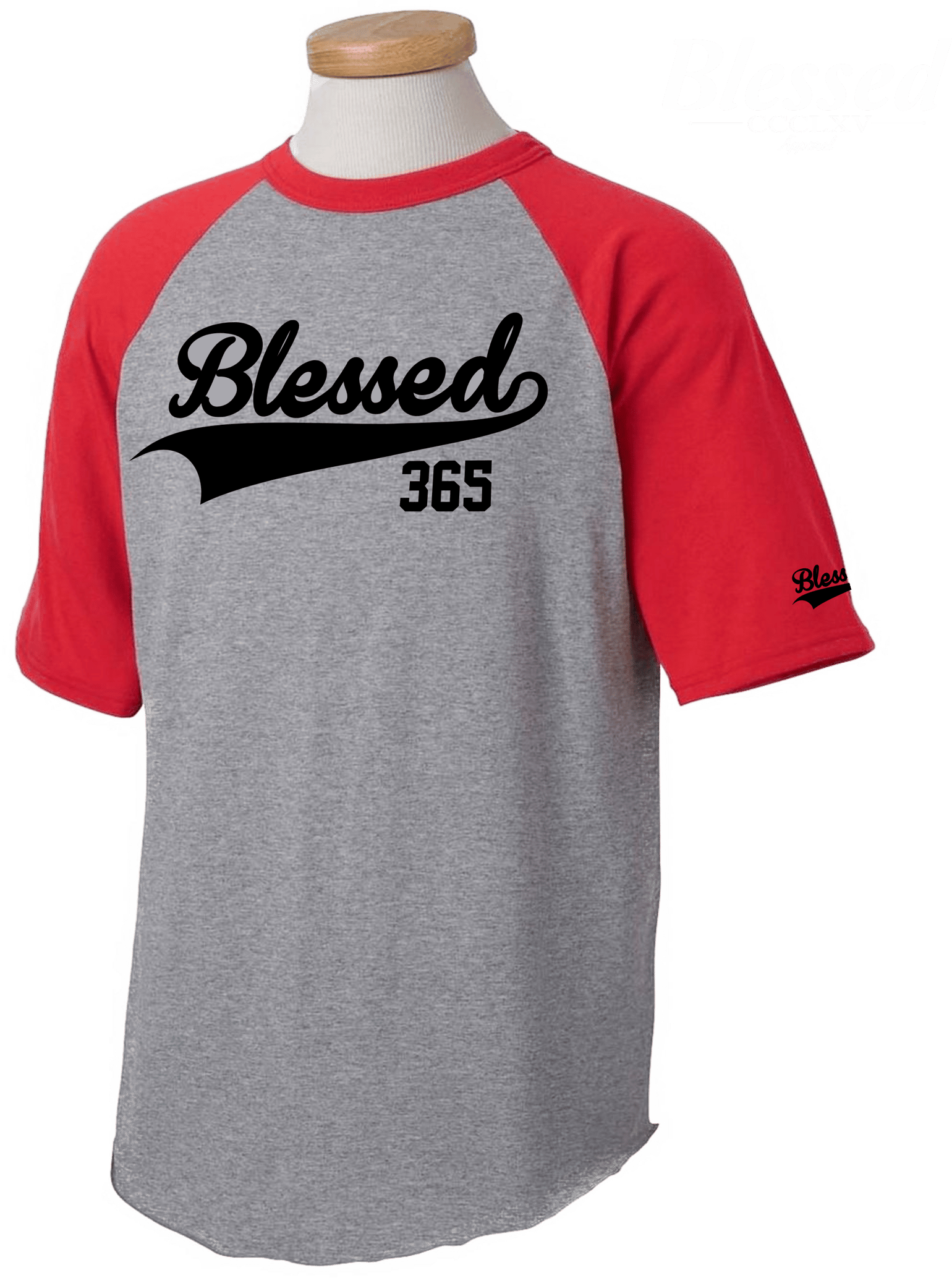 Blessed 365 Short Sleeve Baseball Tee - Red | Blessed 365 Blessed 365 Short Sleeve Baseball Tee - Red | Blessed 365